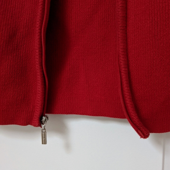TOMMY HILFIGER Red Sweater Track Jacket - Picture 13 of 15